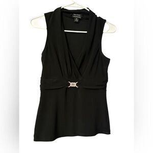 Dressy Sleeveless Black Top Size XS